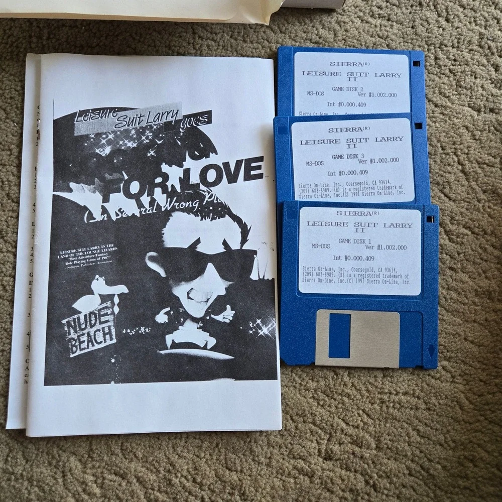Leisure Suit Larry Goes Looking for Love Sierra MS-DOS 3.5 Floppy Big Box Game